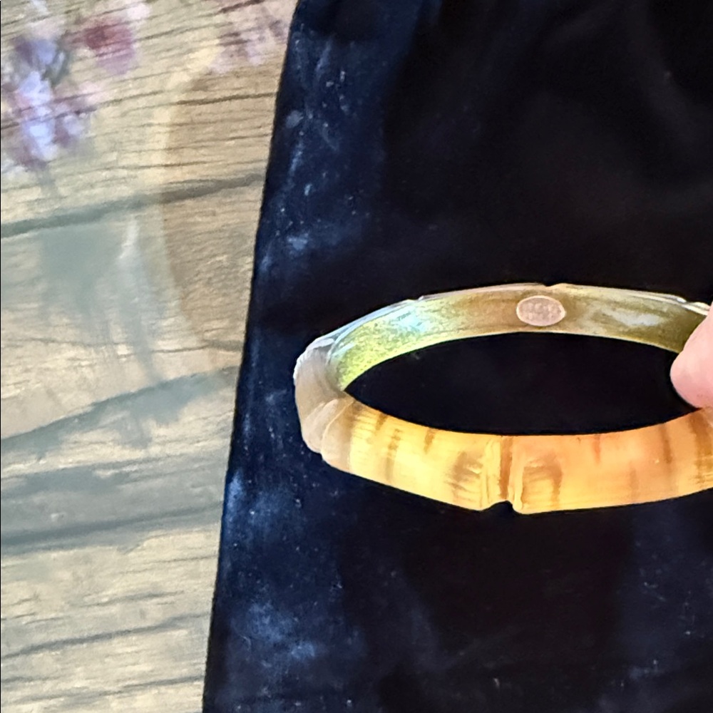 Alexis Bittar Gold and Brown Acrylic Bracelet - Picture 4 of 6